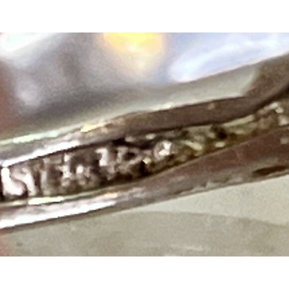 Vintage Sterling Silver Peridot Marquise Cluster Cocktail Ring Size 6 - Picture 9 of 14